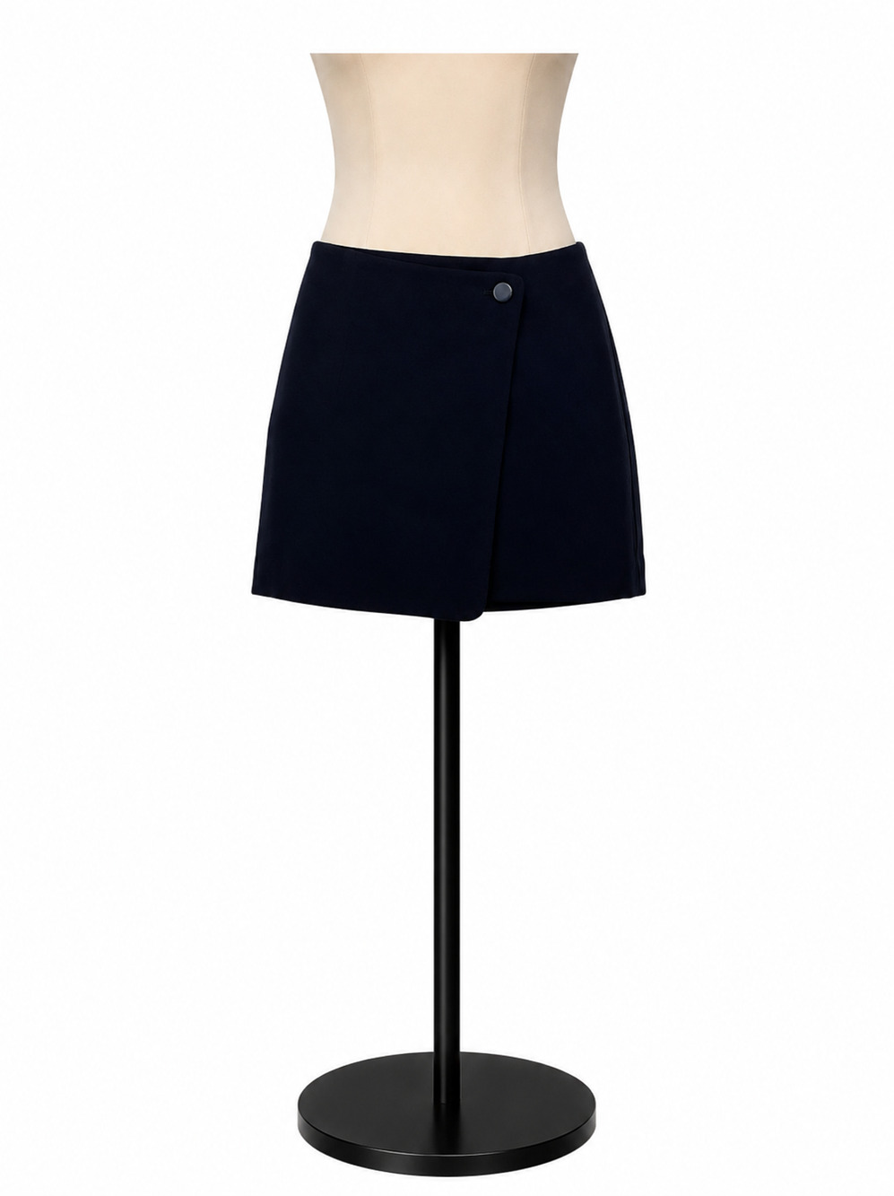 LOFT Asymmetrical Faux Wrap Mini Skirt Navy Blue Size 8 NWT